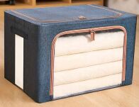 ORGANIZER NA UBRANIA PUDEŁKO DO PRZECHOWYWANIA POJEMNIK NA POŚCIEL 24LITRY - 2