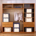 ORGANIZER NA UBRANIA PUDEŁKO DO PRZECHOWYWANIA POJEMNIK NA POŚCIEL 24LITRY - 7