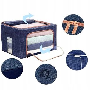 ORGANIZER NA UBRANIA PUDEŁKO DO PRZECHOWYWANIA POJEMNIK NA POŚCIEL 24LITRY