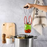 CZERWONY CHWYTAK DO WYJMOWANIA GORĄCYCH SŁOIKÓW PRZETWORÓW UCHWYT SZCZYPCE STALOWE KLESZCZE ŁAPKI - 3