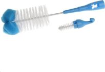 AKUKU DŁUGA SZCZOTKA SZCZOTECZKA DO MYCIA CZYSZCZENIA BUTELKI BUTELEK SMOCZKÓW Z GĄBKĄ NIEBIESKA - 7