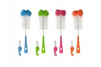 AKUKU DŁUGA SZCZOTKA SZCZOTECZKA DO MYCIA CZYSZCZENIA BUTELKI BUTELEK SMOCZKÓW Z GĄBKĄ NIEBIESKA - 3