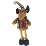 DUŻA FIGURKA DEKORACJA ŚWIĄTECZNA NA ŚWIĘTA BOŻE NARODZENIE STOJĄCA TELESKOPOWY REGULOWANY RENIFER - 5