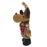 DUŻA FIGURKA DEKORACJA ŚWIĄTECZNA NA ŚWIĘTA BOŻE NARODZENIE STOJĄCA TELESKOPOWY REGULOWANY RENIFER - 3