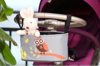 POJEMNA SPACEROWA TORBA DO WÓZKA SPACERÓWKI ORGANIZER NA PRZYBORY ZAWIESZANY NA WÓZEK DLA MAMY ROBOT - 4