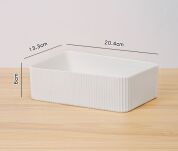 SZARY DUŻY ORGANIZER NA BIURKO SZAFKĘ POJEMNIK PUDEŁKO WKŁAD DO SZUFLADY NA KOSMETYKI KREDKI PRZYBORY - 5