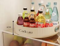 KREMOWA PÓŁKA TACA TACKA OBROTOWA OBRACANA ORGANIZER OBRACANY NA KOSMETYKI PRZYPRAWY DO SZAFKI SZAFY - 4