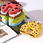 TYGRYS STOPER BLOKADA DRZWIOWA ZABEZPIECZENIE DO DRZWI KLIN ODBOJNIK OCHRONA PALCÓW DZIECI - 5