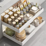 WYSUWANA PÓŁKA DO SZAFKI KUCHENNEJ DO KUCHNI REGULOWANA ROZSUWANA NA BOKI 30-54CM ORGANIZER DO SZAFKI - 2