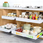 WYSUWANA PÓŁKA DO SZAFKI KUCHENNEJ DO KUCHNI REGULOWANA ROZSUWANA NA BOKI 30-54CM ORGANIZER DO SZAFKI - 3