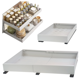 WYSUWANA PÓŁKA DO SZAFKI KUCHENNEJ DO KUCHNI REGULOWANA ROZSUWANA NA BOKI 30-54CM ORGANIZER DO SZAFKI