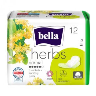 BELLA HERBS PODPASKI HIGIENICZNE KWIAT LIPY AROMATYZOWANE ODDYCHAJĄCE WYSOKA CHŁONNOŚĆ