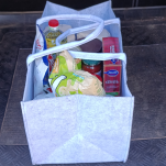 KOSZ TORBA FILCOWA NA DREWNO DO KOMINKA ZAKUPY POJEMNIK ORGANIZER DO AUTA BARDZO POJEMNA - 4