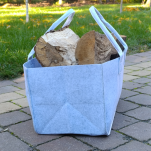 KOSZ TORBA FILCOWA NA DREWNO DO KOMINKA ZAKUPY POJEMNIK ORGANIZER DO AUTA BARDZO POJEMNA - 2