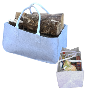 KOSZ TORBA FILCOWA NA DREWNO DO KOMINKA ZAKUPY POJEMNIK ORGANIZER DO AUTA BARDZO POJEMNA