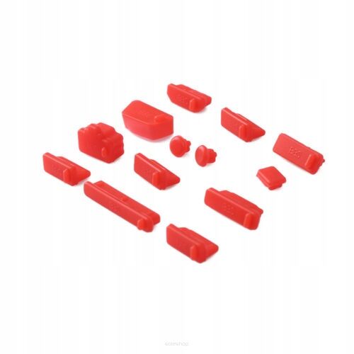 CZERWONE ZAŚLEPKI ZATYCZKI OCHRONNE ZAŚLEPKA GNIAZD GNIAZDEK PORTÓW USB HDMI AUDIO LAPTOPA NOTEBOOK