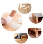 NAKŁADKI NA NOGI KRZESŁA OSŁONKI PODKŁADKI GUMOWE POD MEBLE OCHRONNE SKARPETKI ZESTAW BIAŁE 4 SZT - 4