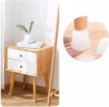 NAKŁADKI NA NOGI KRZESŁA OSŁONKI PODKŁADKI GUMOWE POD MEBLE OCHRONNE SKARPETKI ZESTAW BIAŁE 4 SZT - 5