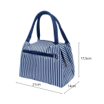 Torba termiczna śniadaniówka izolacyjna na lunchbox do pracy szkoły i podróży wzór paski Simplo - 5