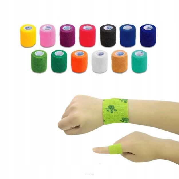 BANDAŻ OPATRUNEK ELASTYCZNY SAMOPRZYLEPNY KOHEZYJNY MIX 7