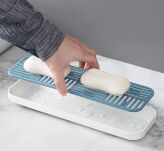 MAŁY ORGANIZER NA ZLEW PODSTAWKA PODKŁADKA POD MYDŁO MATA OCIEKACZ SUSZARKA DO NACZYŃ NA GĄBKI ZMYWAKI - 5