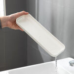 MAŁY ORGANIZER NA ZLEW PODSTAWKA PODKŁADKA POD MYDŁO MATA OCIEKACZ SUSZARKA DO NACZYŃ NA GĄBKI ZMYWAKI - 4