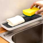 MAŁY ORGANIZER NA ZLEW PODSTAWKA PODKŁADKA POD MYDŁO MATA OCIEKACZ SUSZARKA DO NACZYŃ NA GĄBKI ZMYWAKI - 3