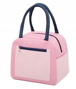 RÓŻOWA TORBA TERMICZNA IZOLACYJNA BOX NA LUNCH JEDZENIE PLAŻĘ PIKNIK TERMOIZOLACYJNA ŚNIADANIOWA