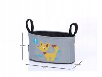 POJEMNA SPACEROWA TORBA DO WÓZKA SPACERÓWKI ORGANIZER NA PRZYBORY ZAWIESZANY NA WÓZEK DLA MAMY SZOP - 6