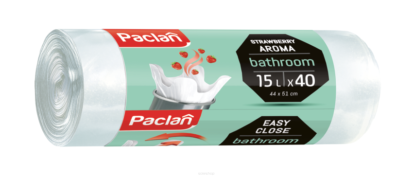 PACLAN WORKI NA ŚMIECI ZAPACHOWE 15L 40 SZTUK DO KOSZA ŁAZIENKOWEGO PRAKTYCZNE MOCNE Z USZAMI