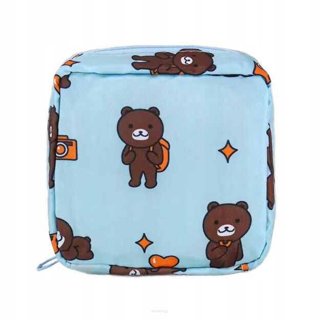 MISIE KOSMETYCZKA PODRÓŻNA DAMSKA SASZETKA ORGANIZER NA PODPASKI WKŁADKI ETUI PODRÓŻNE DO TOREBKI WALIZKI