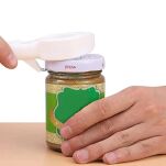 UNIWERSALNY OTWIERACZ KUCHENNY 4w1 DO SŁOIKÓW BUTELEK I PUSZEK BIAŁY WIELOFUNKCYJNY SOLIDNY - 5