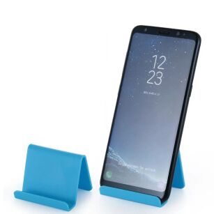 NIEBIESKA PODSTAWKA STOJAK BIURKOWY POD TELEFON NA SMARTFON TABLET NA BIURKO UCHWYT DO TELEFONU