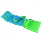 DUŻA POJEMNA TORBA PLAŻOWA TOREBKA NA PLAŻĘ PIKNIK ZABAWKI KOC RĘCZNIKI Z SIATKI AŻUROWA XXL NIEBIESKA - 9