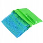 DUŻA POJEMNA TORBA PLAŻOWA TOREBKA NA PLAŻĘ PIKNIK ZABAWKI KOC RĘCZNIKI Z SIATKI AŻUROWA XXL NIEBIESKA - 8