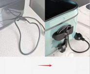 SZARY ORGANIZER NA KABLE I PRZEWODY SILIKONOWY KUCHNIA BIURO ŁAZIENKA PRAKTYCZNY UCHWYT NA KABEL - 3