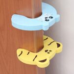 MOTYL STOPER BLOKADA DRZWIOWA ZABEZPIECZENIE DO DRZWI KLIN ODBOJNIK OCHRONA PALCÓW DZIECI - 5