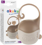 AKUKU POJEMNIK ETUI PUDEŁKO NA SMOCZEK DZIECKA NIEMOWLĘCY MAŁPKA BRĄZOWA - 8