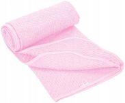 AKUKU KOCYK LETNI DO WÓZKA LEKKI KOC BAWEŁNIANY DLA NIEMOWLĄT NA WIOSNĘ LATO ŁÓŻECZKA 80x90 RÓŻ - 5