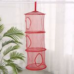 CZERWONY ORGANIZER WISZĄCY KOSZ PÓŁKA POJEMNIK NA ZABAWKI KLOCKI SKŁADANY DO SZAFY ZAWIESZANY SIMPLO - 2