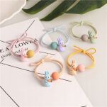 GUMKI GUMECZKI FROTKI KOLOROWE OZDOBY DO WŁOSÓW ELASTYCZNE ZESTAW DLA DZIEWCZYNKI KRÓLICZKI MIX 5SZT - 2