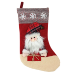 MIKOŁAJ  DUŻA SKARPETA NA PREZENTY KOMINEK DEKORACJA ŚWIĄTECZNA DEKORACYJNA BOŻONARODZENIOWA OZDOBNA DLA MIKOŁAJA 43cm - 2