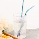 SŁOMKI RURKI METALOWE DO PICIA NAPOJÓW KOKTAJLI DRINKÓW WIELORAZOWE CIENKIE Z CZYŚCIKIEM 8 SZTUK - 3