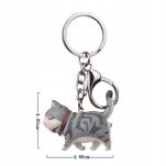 SZARY KOTEK ZAWIESZKA BRELOK BRELOCZEK MASKOTKA DO KLUCZY PLECAKA TOREBKI NA PREZENT DZIEŃ DZIECKA - 3