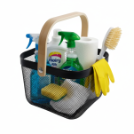 KOSZYK METALOWY ORGANIZER DO SPIŻARNI NA OWOCE ZAKUPY WARZYWA GRZYBY ZABAWKI CZARNY AŻUROWY Z SIATKI - 5