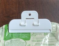 KREMOWE KLIPSY SPINACZE DO ZAMYKANIA TOREBEK WORECZKÓW OPAKOWAŃ ŻYWNOŚCI 2SZT - 5