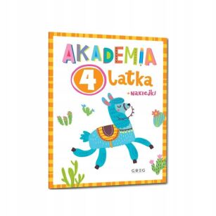 AKADEMIA 4-LATKA ZESZYT ĆWICZEŃ KSIĄŻECZKA DLA NAJMŁODSZYCH KOLOROWANKA NAKLEJKI ALBUM Z NAKLEJKAMI
