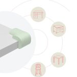 OCHRONNE PIANKOWE NAROŻNIKI NA ROGI KANT STOŁU MEBLI SZAFEK 4 SZTUKI KREMOWE - 4