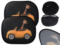 OSŁONA PRZECIWSŁONECZNA DO SAMOCHODU DLA DZIECI ROLETA NA SZYBĘ KURTYNA ŻYRAFA 2 SZTUKI - 3