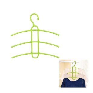 ZIELONY WIESZAK ORGANIZER BLUZKI KOSZULE UBRANIA – FUNKCJONALNY DO SZAFY GARDEROBY NA 3 RAMIONA